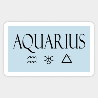 Aquarius Glyph Planet Element Magnet